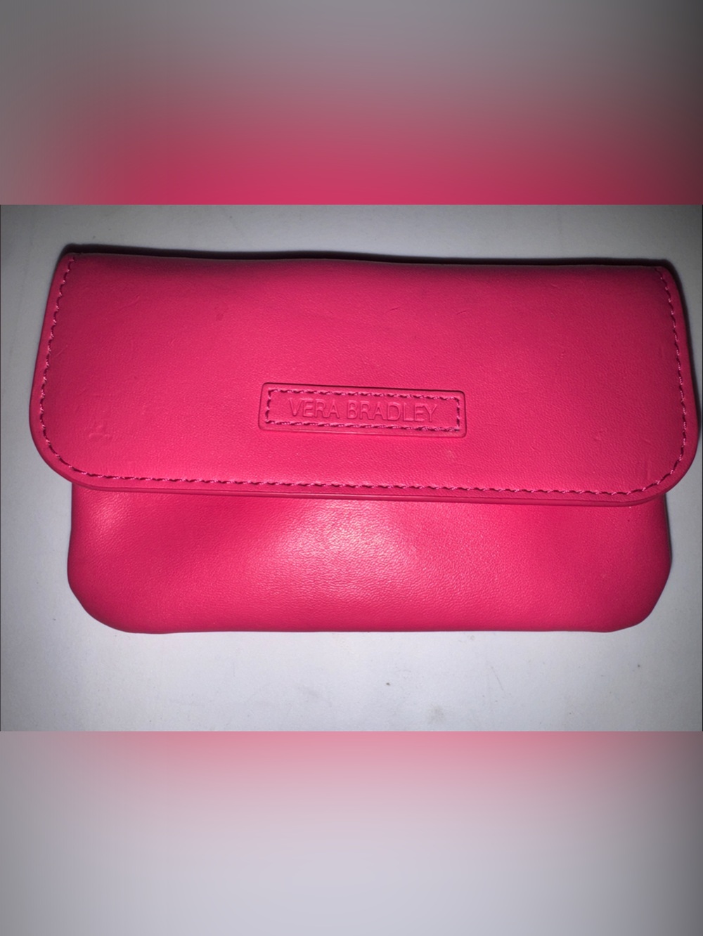 Vera Bradley Hot Pink Leather Clutch